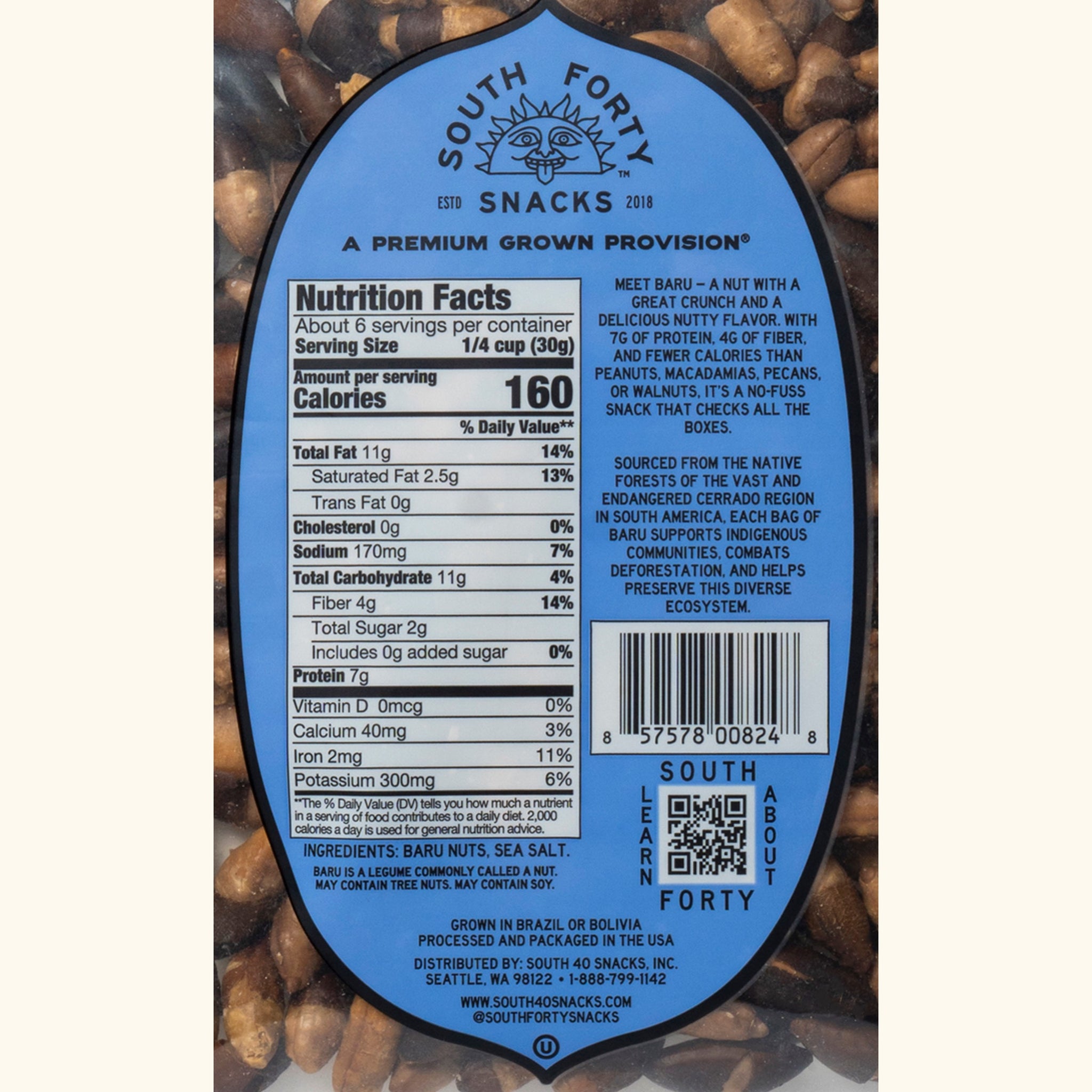 Dry Roasted Baru Nuts | 4 Bags