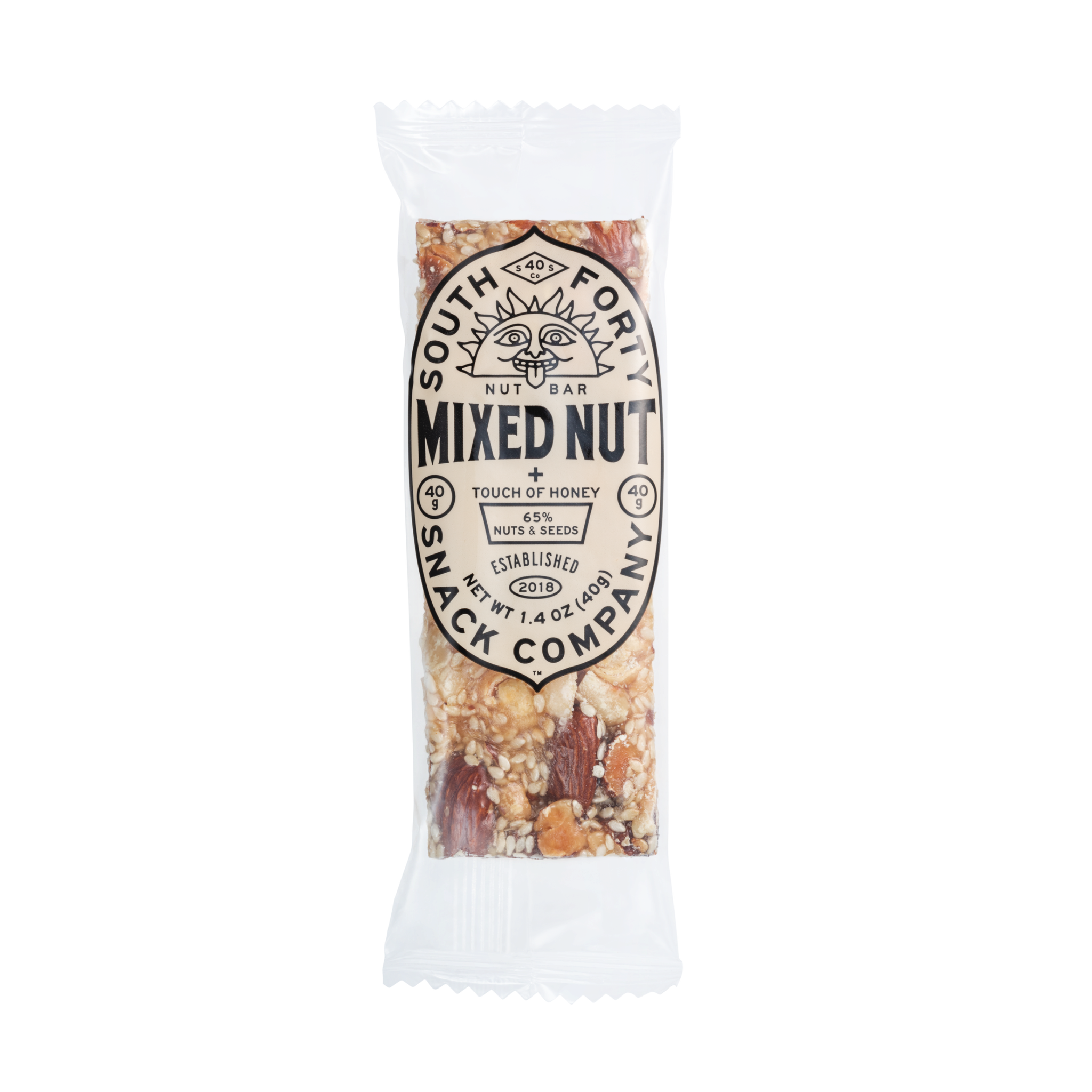  South 40 Snacks Pistachio and Cashew Bars, Extra Crunchy Nut  Snack Bar, Simple Ingredients, Honey and Sugar, Unique Delicious Healthy Nut  Clusters(40g Bar, Pack of 12) : Grocery & Gourmet Food