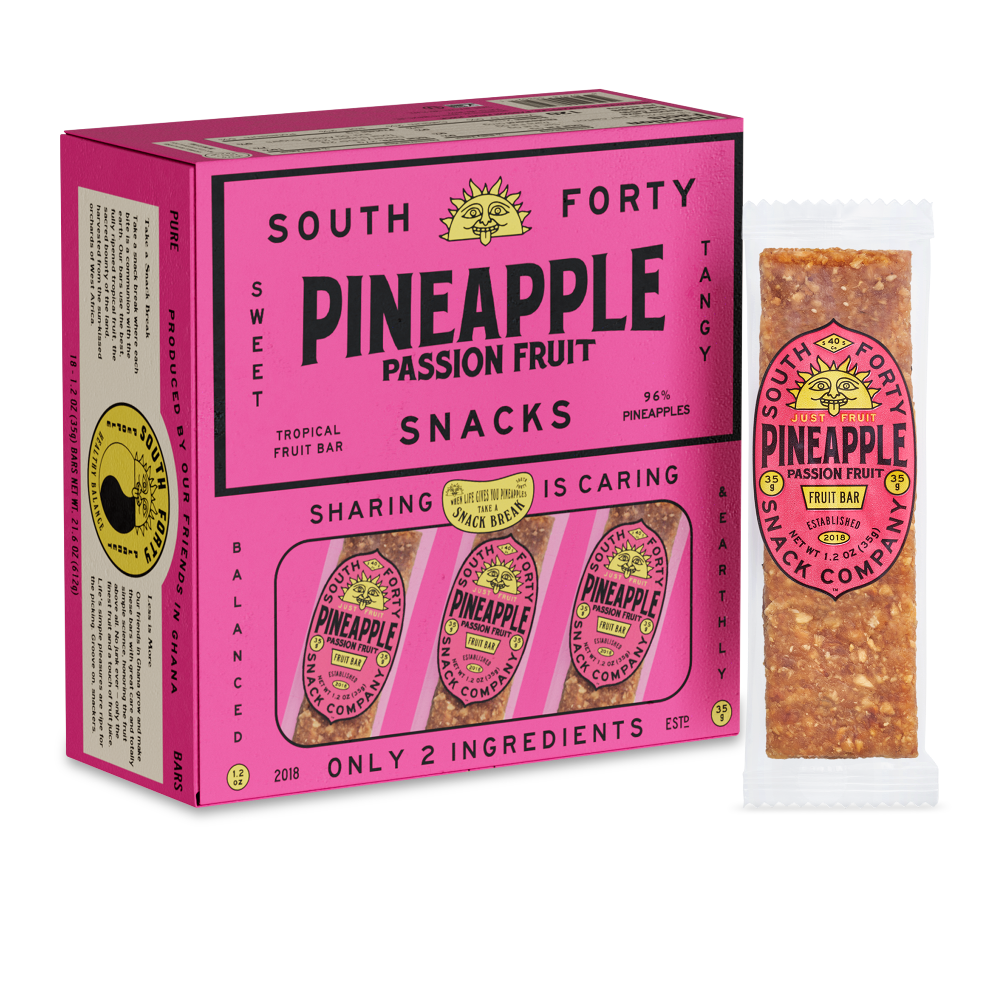 Pineapple Passion Fruit 18-Pack – South 40 Snacks