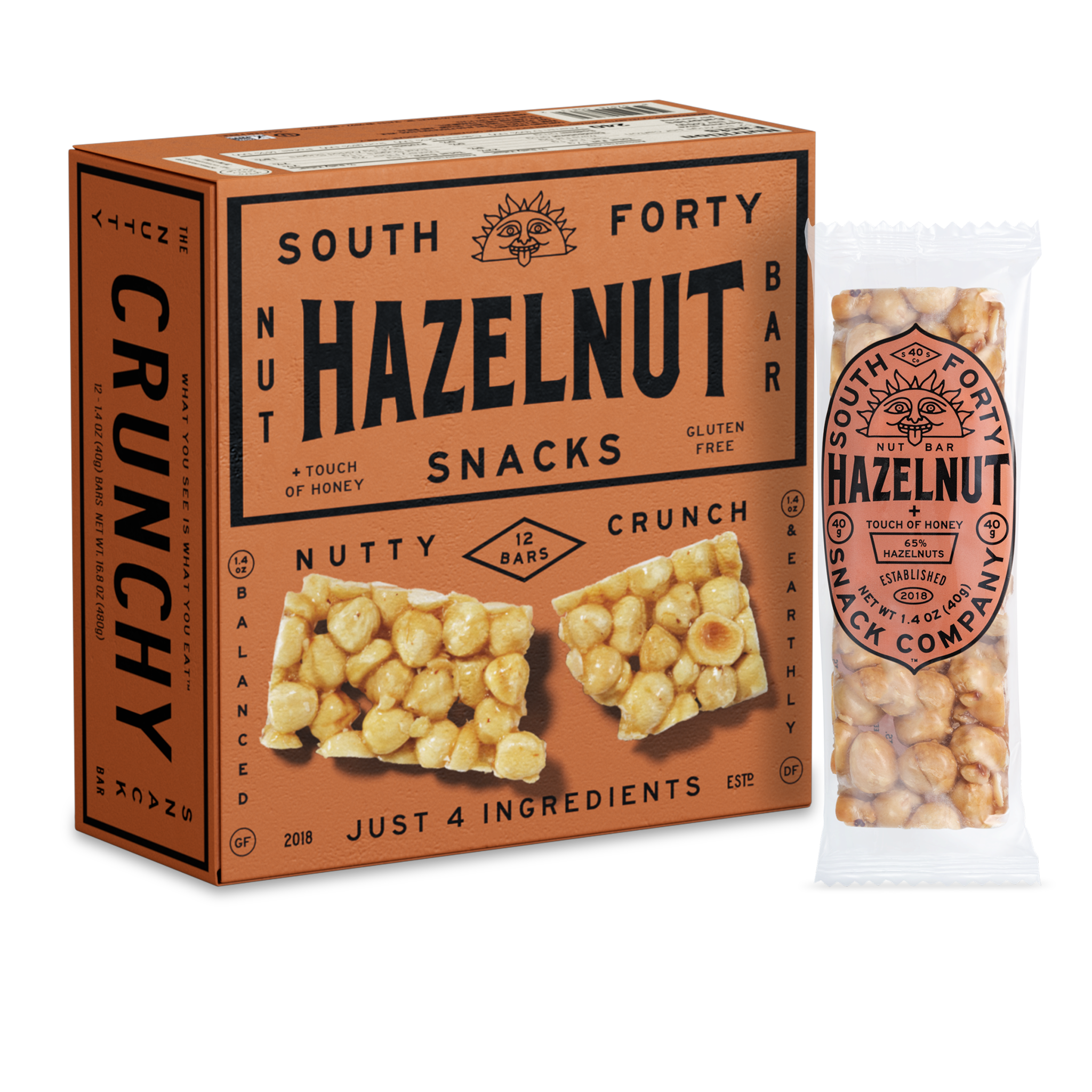 Hazelnut 12-Pack – South 40 Snacks