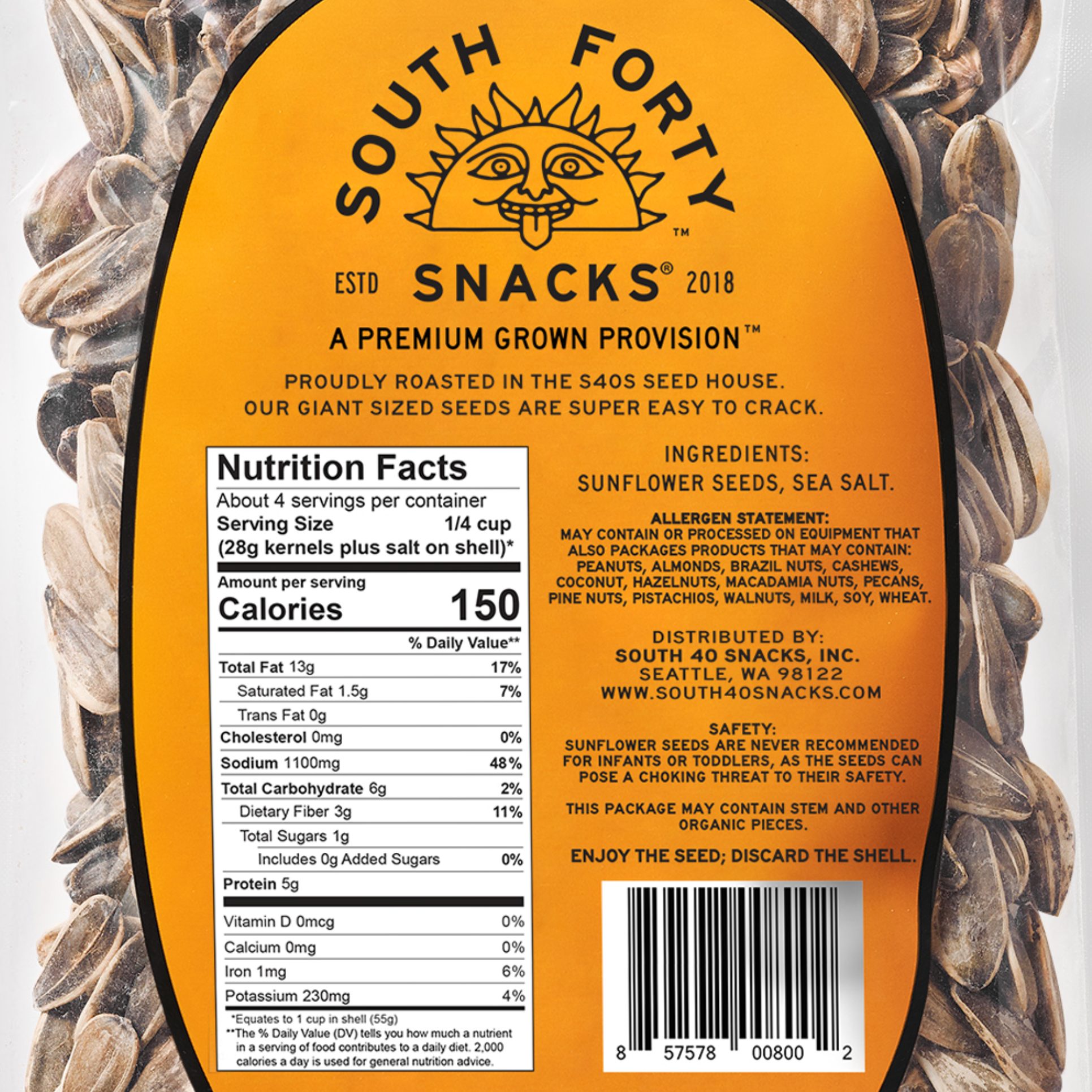 sun flower seeds calories Seeds & Salt